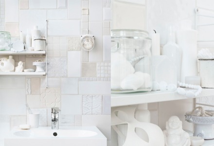 all white bathroom collection